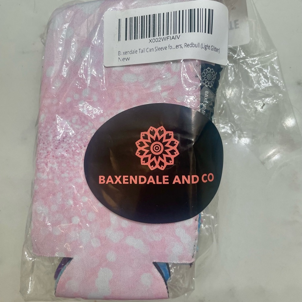 Five Pack Glitter Print Tall Skinny Can Holder Koozies - Picture 2 of 4